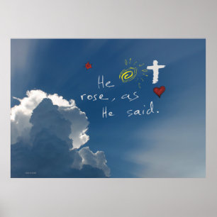 Paasherrijzenis is een Roos van Jezus Poster