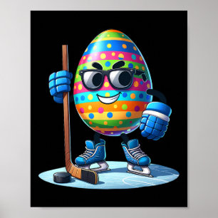 Paashockey liefhebbers Eggs Egg Bunny Rabbits Mann Poster