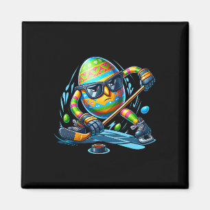 Paashockey speler Eggs Egg Bunny Rabbits Mannen Wo Magneet