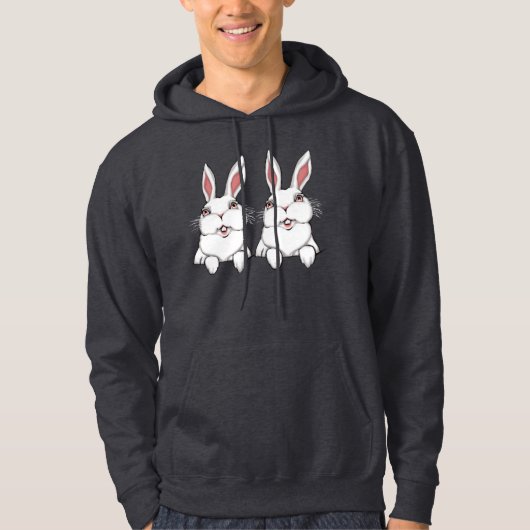 Paashoedie Paashaas Twin Hoodie Sweatshirt (Voorkant)
