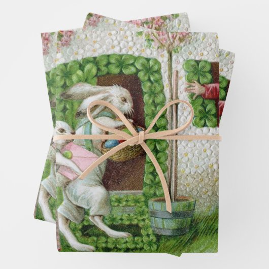 paashok en paaseieren inpakpapier vel (In situ)