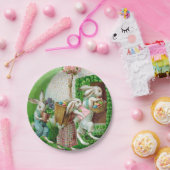 paashok en paaseieren papieren bordje (Feest)