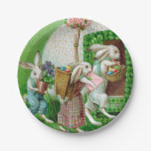 paashok en paaseieren papieren bordje (Voorkant)