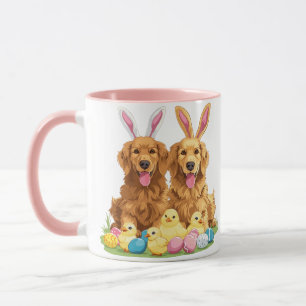 Paashond Golden Retriever Honden Bunny Ears Mok
