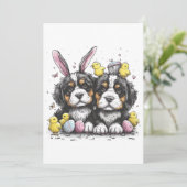 Paashonden Berner Feestdagenkaart (Staand voorkant)