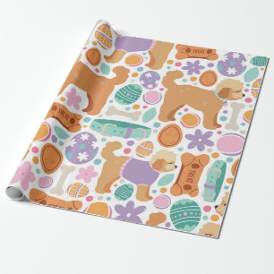 Paashonden en traktaties patroon cadeaupapier