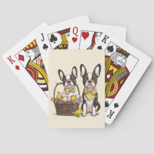 Paashonden van de Boston Terrier Pokerkaarten
