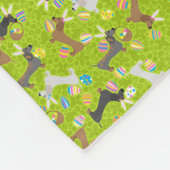 Paashoorn (groen) fleece deken (Hoek)