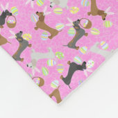 Paashoorntje (roze) fleece deken (Hoek)