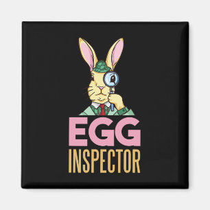 Paasinspecteur Paashaas Funny Rabbit Eierjacht Magneet