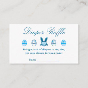 Paasjongen Baby shower Diaper Raffle Informatiekaartje