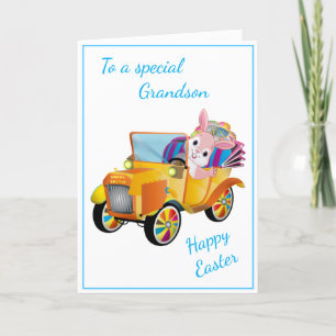 Paaskaart naar een speciale Grandson Holiday Card Feestdagen Kaart