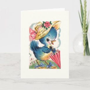 paaskaart voor mooi meisje feestdagen kaart