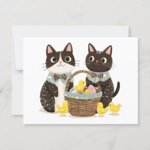 Paaskatten Paasmand Baby Chicks Briefkaart