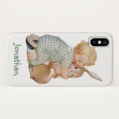 paaskind met Bunny Rabbit Case-Mate iPhone Case (Achterkant (horizontaal))