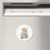  paaskind met Bunny Rabbit Magneet (Insitu (Vaatwasser))