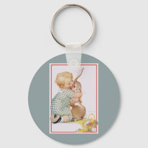  paaskind met Bunny Rabbit Sleutelhanger