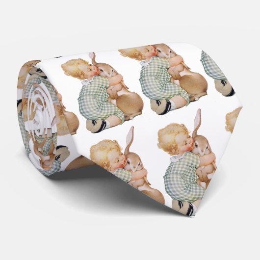 paaskind met Bunny Rabbit Stropdas (Opgerold)