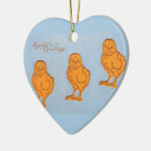 Paaskinderen in blauw keramisch ornament (Links)