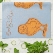 Paaskinderen in blauw theedoek (Gevouwen)