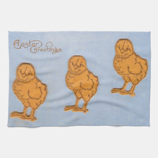 Paaskinderen in blauw theedoek (Horizontaal)