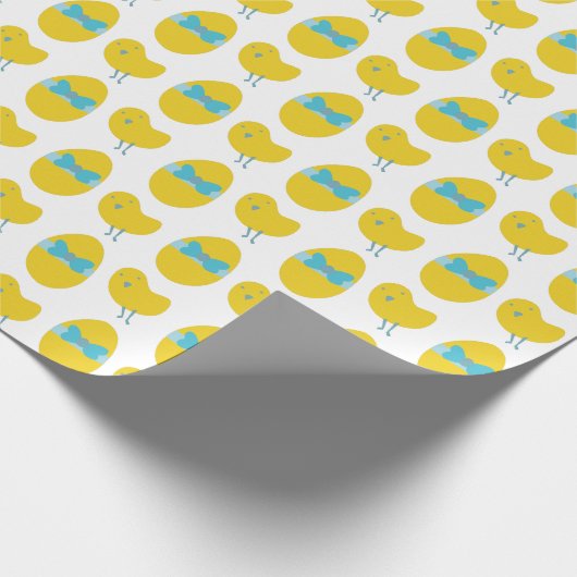 Paaskip en eierpatroon cadeaupapier (Hoek)