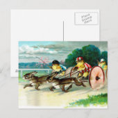  paaskippen en konijnen briefkaart (Voorkant / Achterkant)