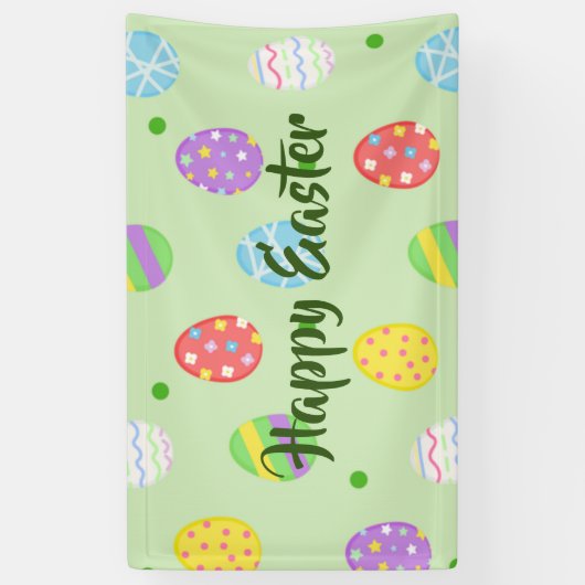 Paaskleurige eieren spandoek (Verticaal)