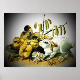  paaskonijn en Baby, ZSSG Poster