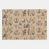 paaskonijn en baksteenkraft Brown Inpakpapier Vel (Voorkant 3)