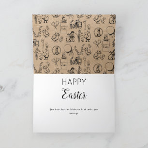  paaskonijn en broodrooster feestdagen kaart
