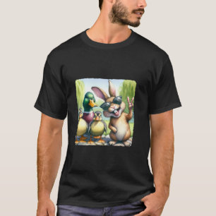 Paaskonijn en eendjes portret in Park Sungl T-shirt