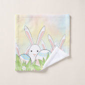 Paaskonijn en eitjes bad handdoek (Wasdoekje)