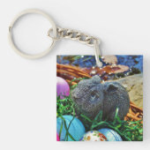 Paaskonijn en golfbalmand sleutelhanger (Voorkant)