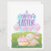 PAASKONIJN FEESTDAGENKAART (Voorkant / Achterkant)