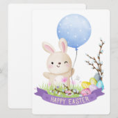 PAASKONIJN FEESTDAGENKAART (Voorkant / Achterkant)