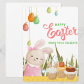 PAASKONIJN FEESTDAGENKAART (Voorkant / Achterkant)