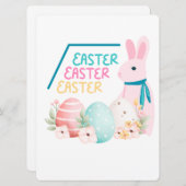 PAASKONIJN FEESTDAGENKAART (Voorkant / Achterkant)