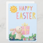 PAASKONIJN FEESTDAGENKAART (Voorkant / Achterkant)