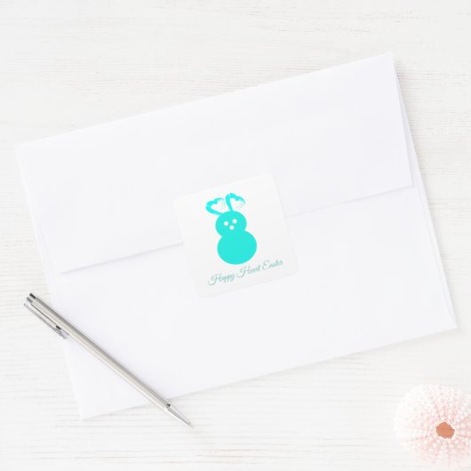 Paaskonijn Hart Sticker (Envelop)