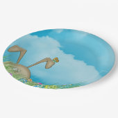 Paaskonijn in gras papieren bordje (Gekanteld)