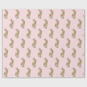 paaskonijn in roze cadeaupapier (Vlak)