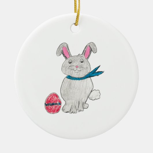 Paaskonijn Keramisch Ornament (Voorkant)