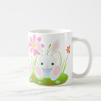 Paaskonijn - Kleine Blauwe Bunny met bloemen Koffiemok