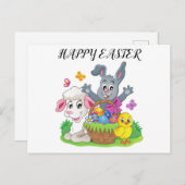 Paaskonijn, lamsvlees en briefkaart. briefkaart (Voorkant / Achterkant)