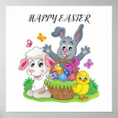 Paaskonijn, lamsvlees en poster. poster (Voorkant)