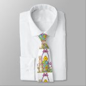 Paaskonijn met een mandje STROPDAS (Gebonden)