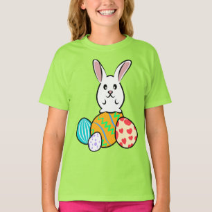 Paaskonijn op paaseieren t-shirt