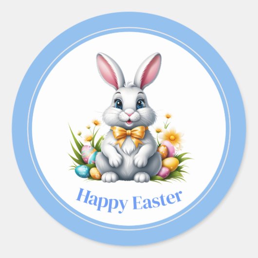 paaskonijn-Sticker Ronde Sticker (Voorkant)