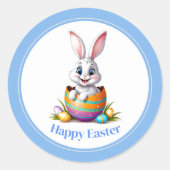 paaskonijn-Sticker Ronde Sticker (Voorkant)